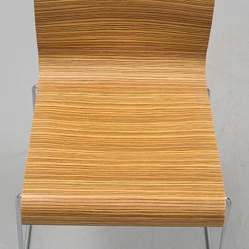 6 "Kuadra chair 1321" chairs from Pedrali Italy.