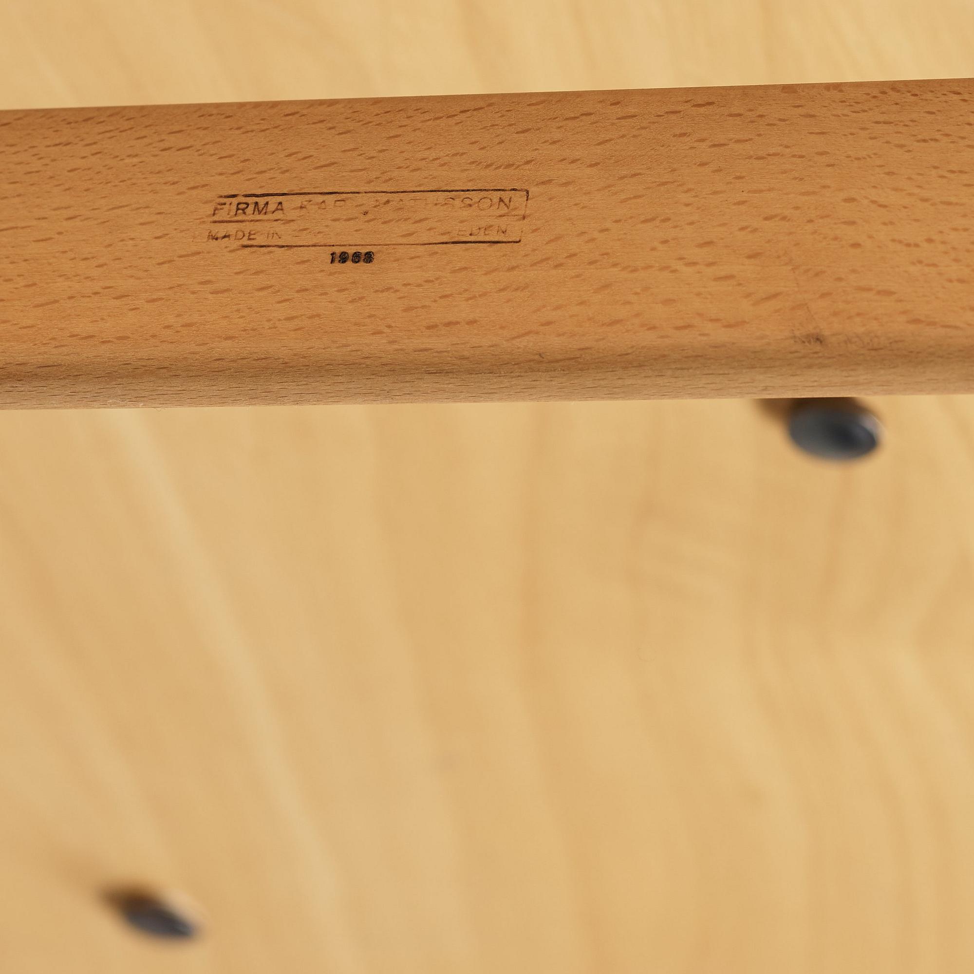 Bruno Mathsson, a beech daybed for Karl Mathsson, Sweden 1968.