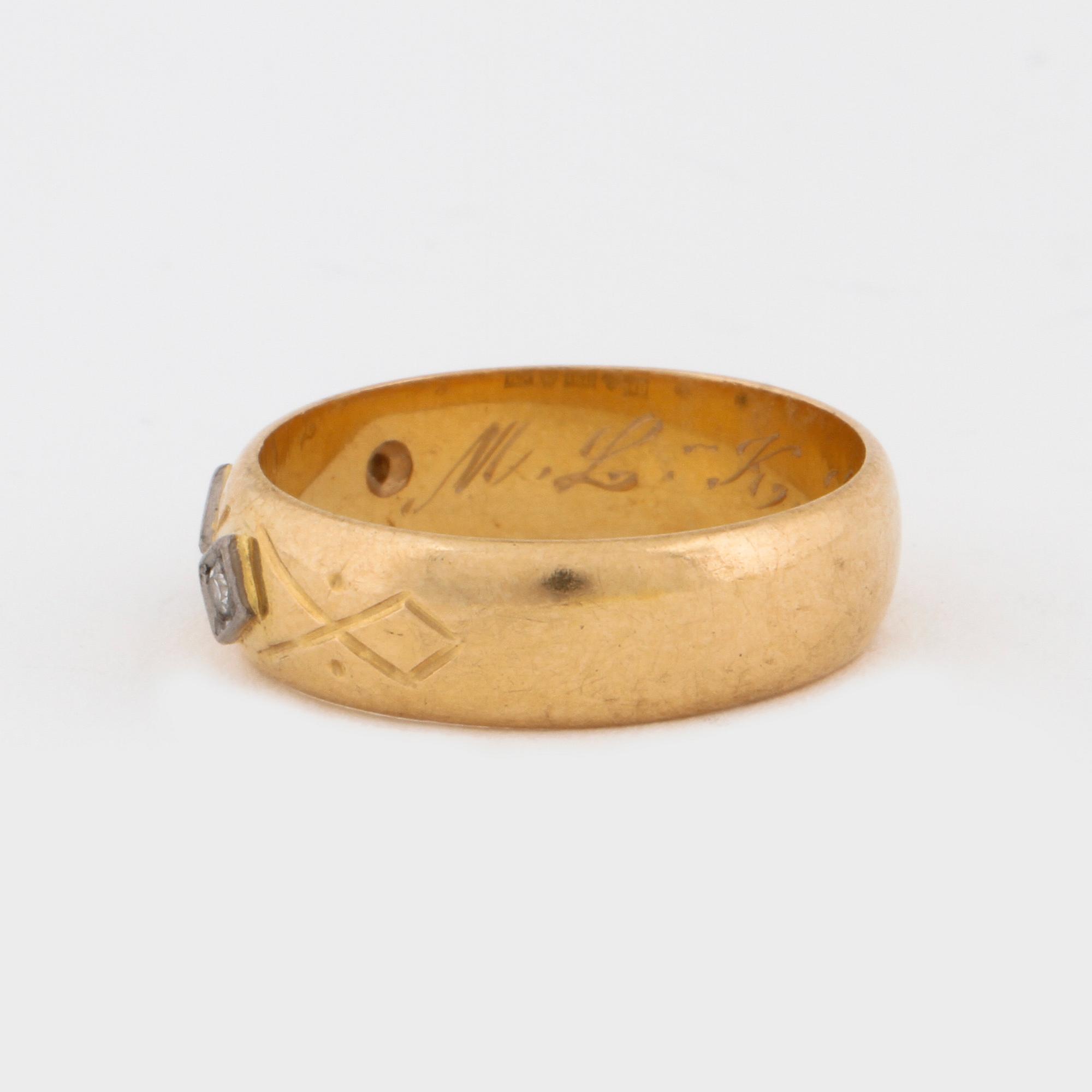 A single cut diamond ring by Kjell Nyhede, Värnamo, 1966.