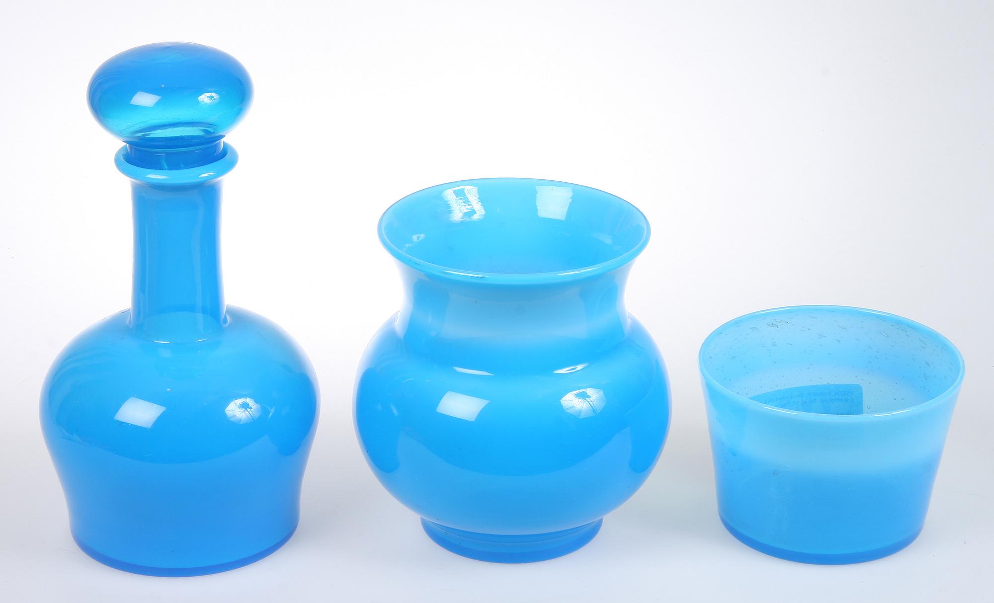 KARAFF, SKÅL samt VAS, glas, Erik Höglund, Boda, 1900-talets andra hälft.