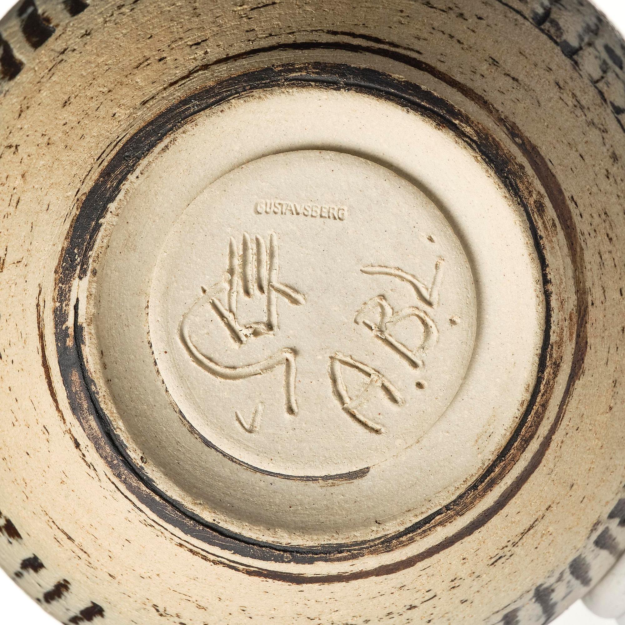 Anders Bruno Liljefors, a stoneware vase, Gustavsberg Studio, 1952.