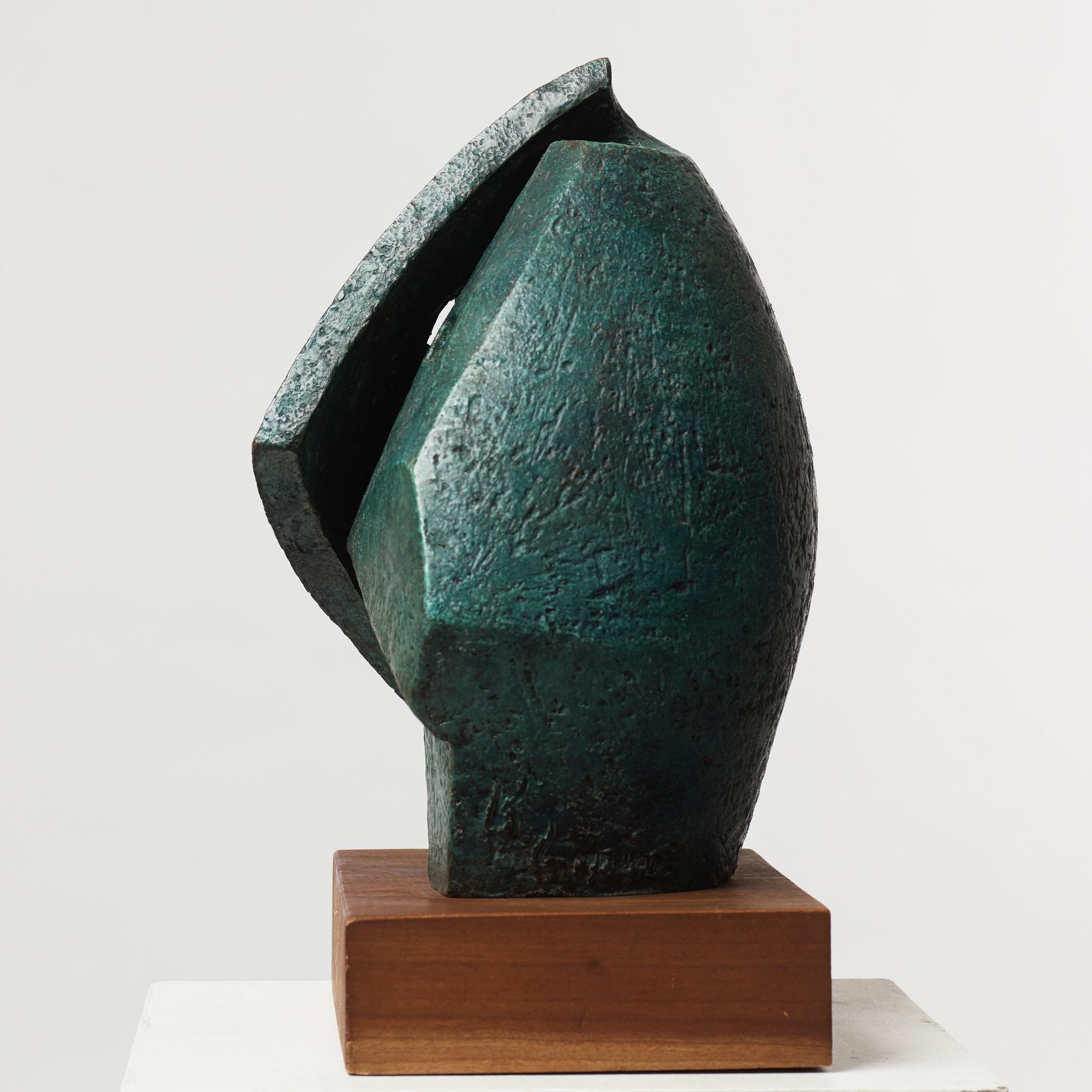 Kathe Lipin, skulptur, brons, signerad K Lipin,