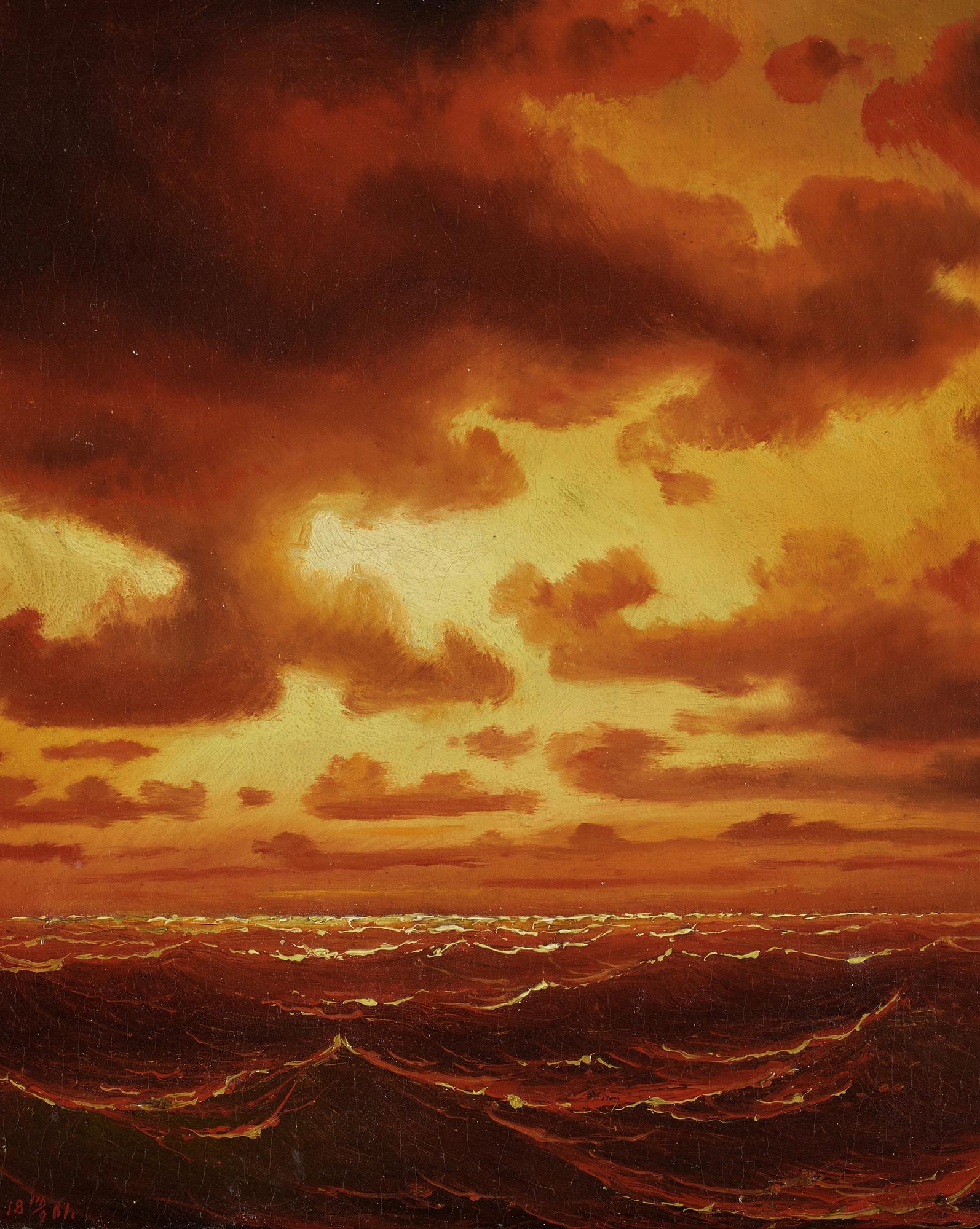 Marcus Larsson, ”Solnedgång på havet” (Sunset).