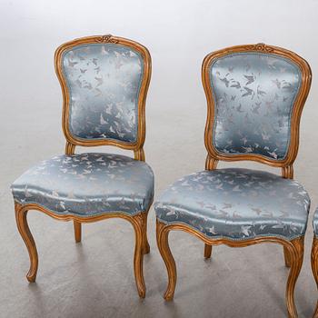 Stolar, 4 st, bonade,Louis Seize, Frankrike, 1700-talets andra hälft.