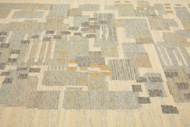 Inga-Mi Varneus Rydgren, matto, flat weave, ca 240,5-241,5 x 158-160 cm, signed JLH IMV.