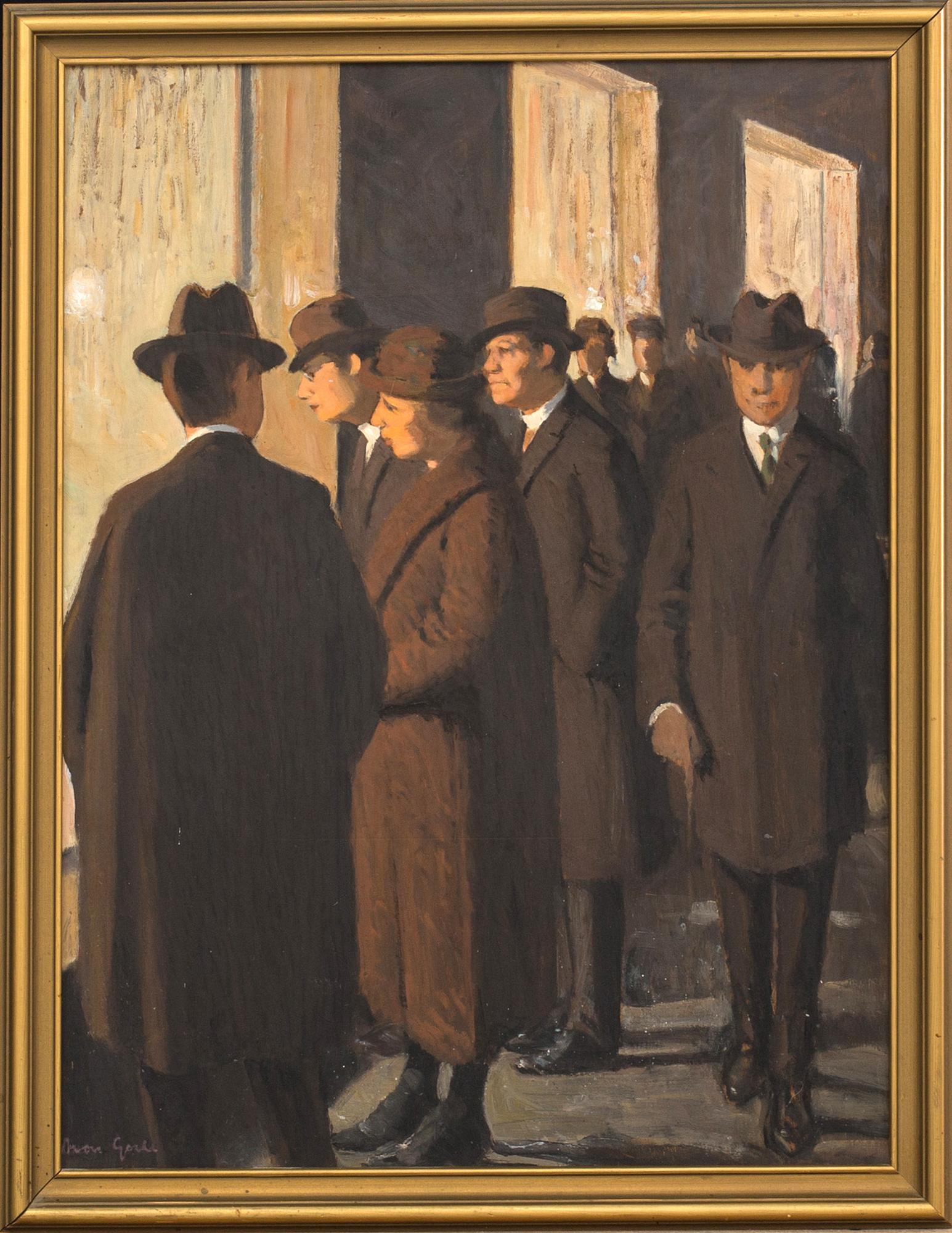 ARON GERLE, oil on panel signed.