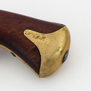 A Swedish rifled percussion pistol 1820-57(59) pattern.