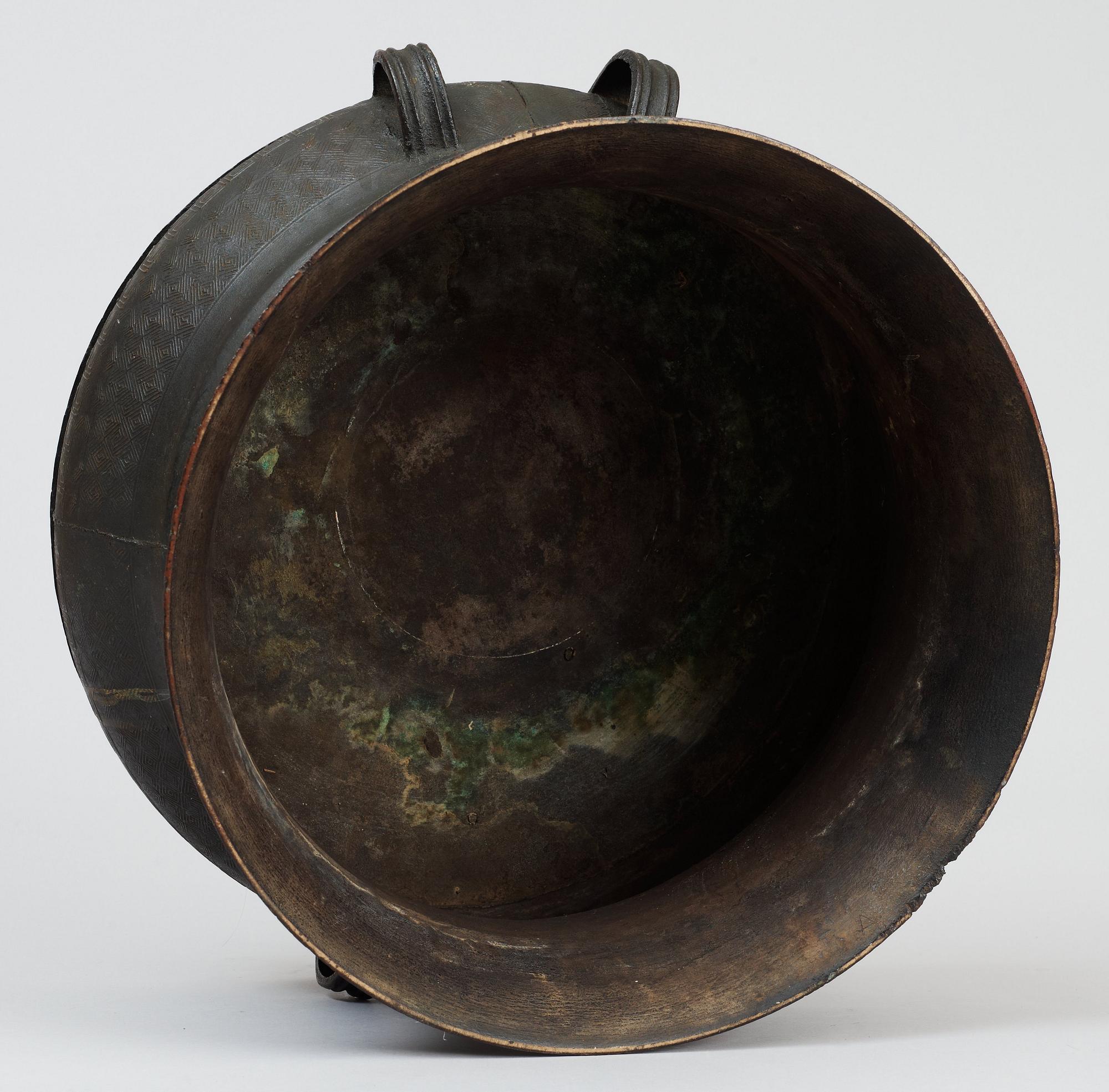 An Archaistic bronze drum.
