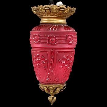 MÅNSKENSAMPEL, omkring sekelskiftet 1800/1900. Höjd 45 cm.