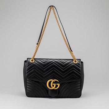 GUCCI "GG Marmont Large Black Shoulder", väska.