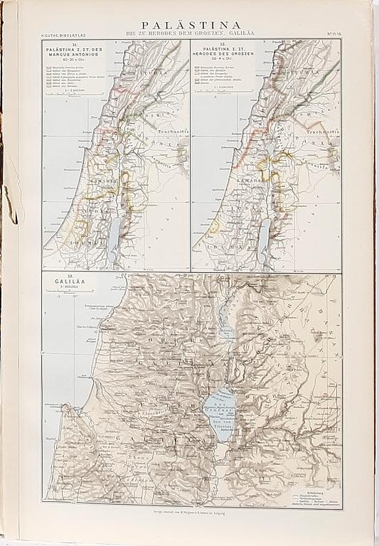 KARTBÖCKER, 3 st, bla Orbis Terrarum, 1800-1900-tal.