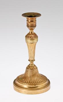 LJUSSTAKE, mässing, Louis XVI-stil, 1800-tal.