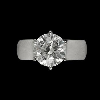 A WA Bolin brilliant cut diamond ring, 3.02 cts.