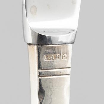 Jacob Ängman, a 108-piece silver flat ware set, "Rosenholm", Sweden, 1943-2007.