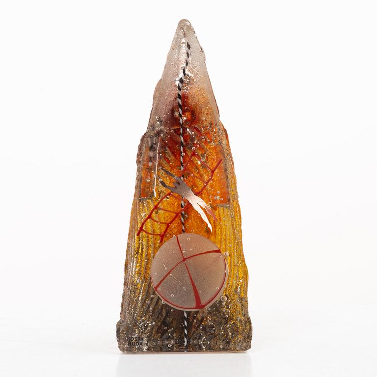 Bertil Vallien, glasskulptur, Kosta Boda, signerad och numrerad 18/199.