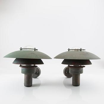 Wall lamps/Exterior lighting a pair Denmark late 20th century.