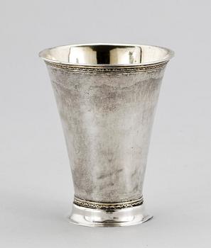 BÄGARE, silver, stämplad A. Carlborg, 1768. Vikt ca 60 gram.