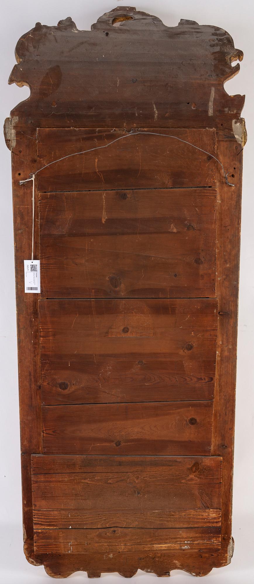 A late 19th century mirror and console table.