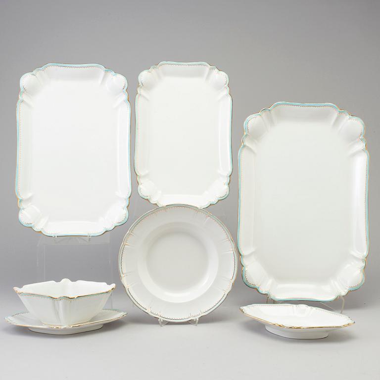 MATSERVIS, "Opak", Gustavsberg, 105 delar, flintgods, tillverkad 1895-1930.