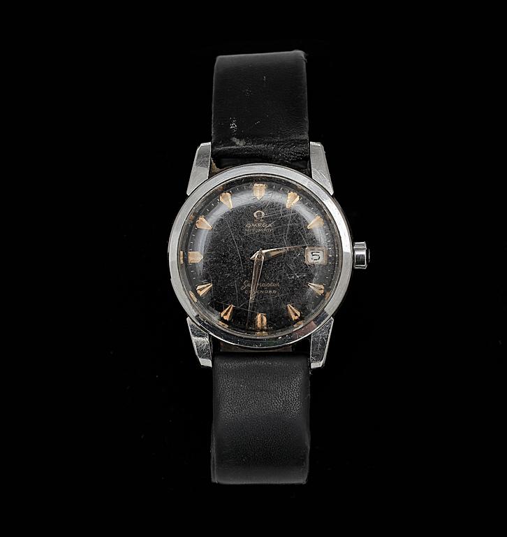 HERRARMBANDSUR, stål, Omega Seamaster, Calendar, 1940/50-tal.