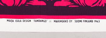MAIJA ISOLA, tyg, "Fandango", Marimekko, 1963.