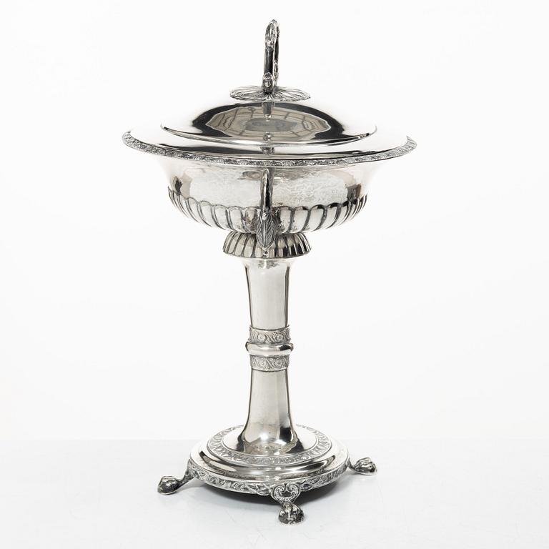 A Swedish silver Empire lided sugar bowl, mark of Carl Wilhelm Troselius, Stockholm 1834.