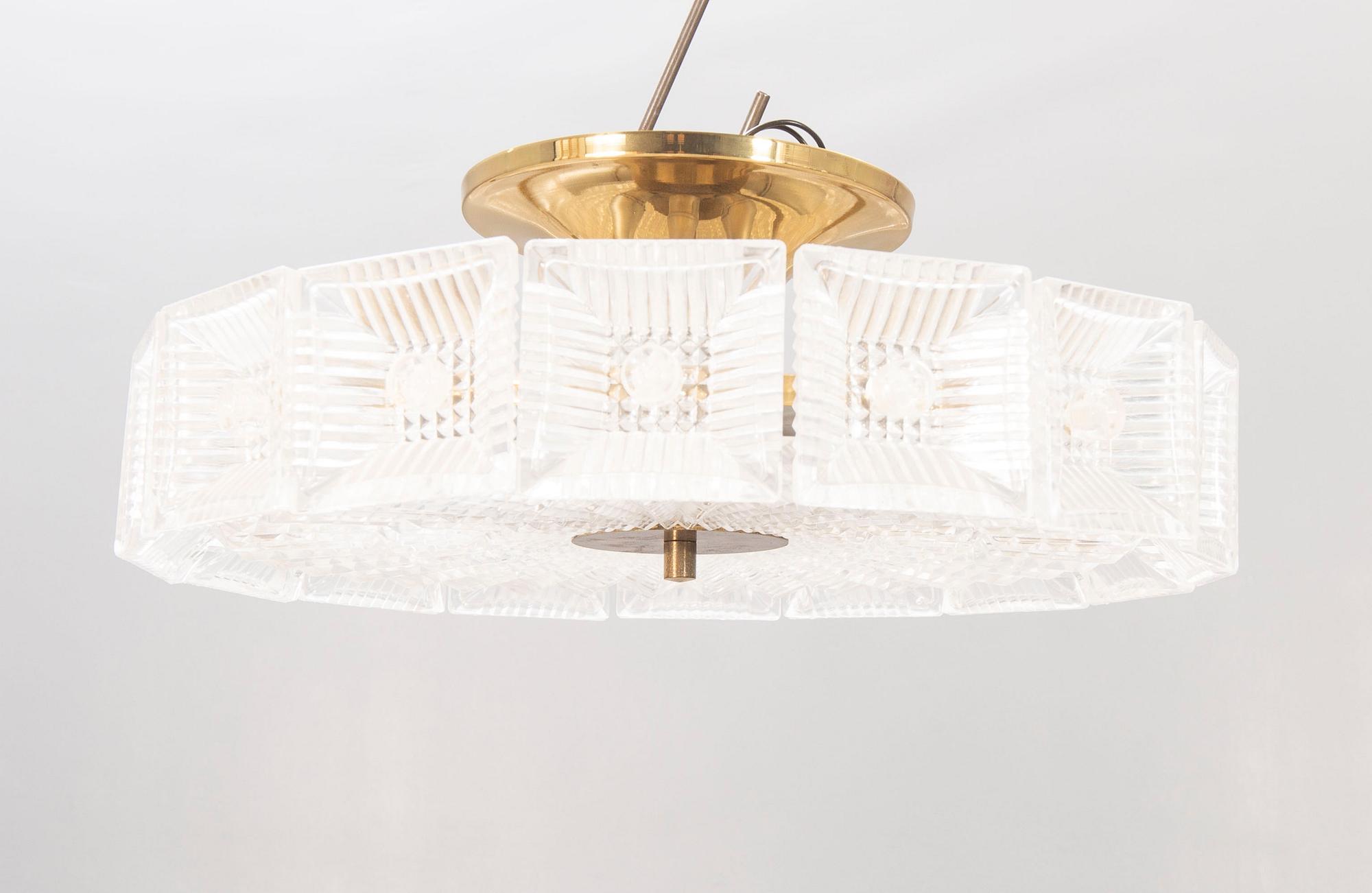 Taklampa troligen Orrefors 1960/70-tal.