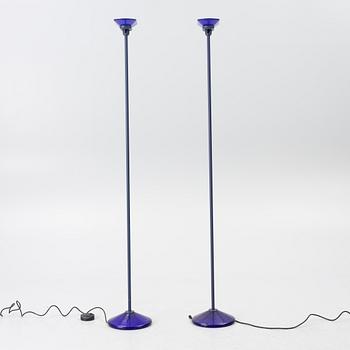 Perry King, Santiago Miranda & Gianluigi Arnald, a pair of floor lamps, "Jill", Arteluce, Italy.