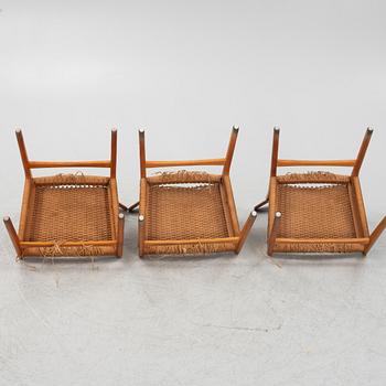 Hans J. Wegner, five 'Spisestolen/CH-23", Ljungströms Möbler, Mariestad, 1960's/70's.