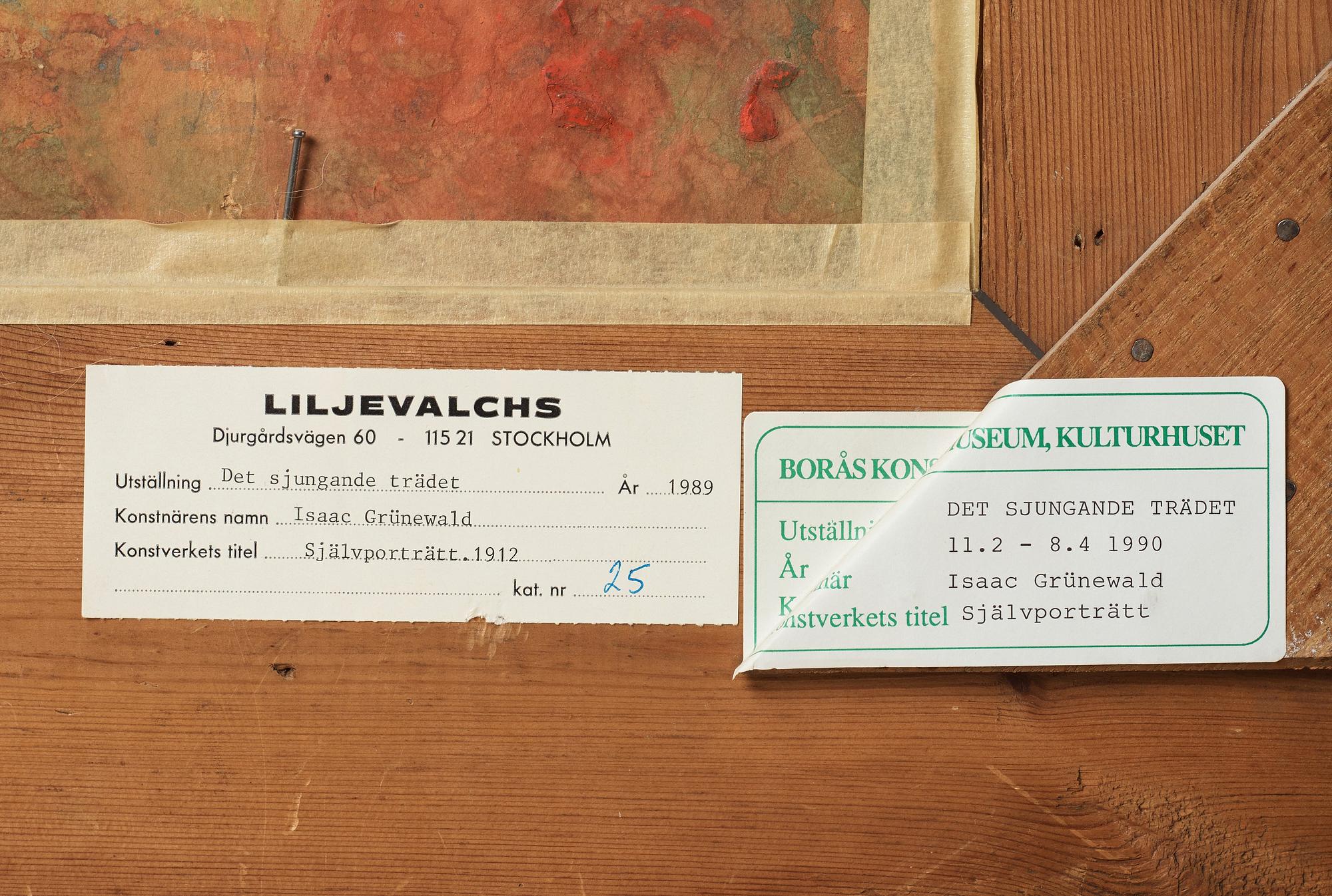 Isaac Grünewald, Self portrait.