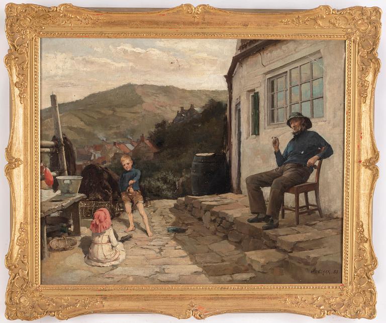 JOSEPH CLARK, oil on canvas, signed J. Clark and dated -83.