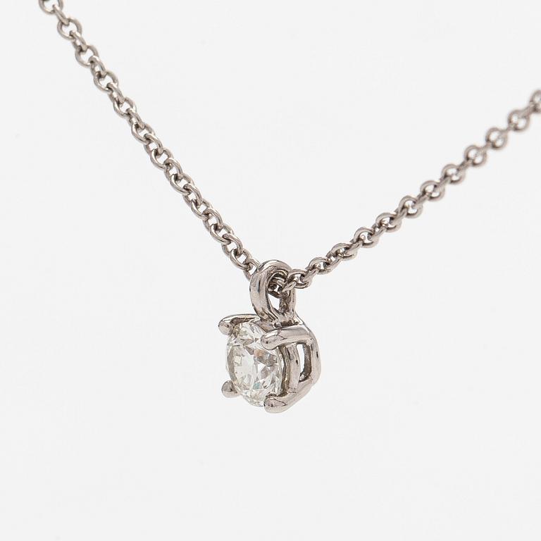 Tiffany & Co, kaulakoru, platinaa ja briljanttihiottu timantti.