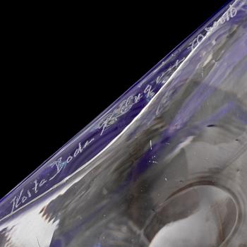 SKULPTUR, glas, Kjell Engman, Kosta Boda, sent 1900-tal.