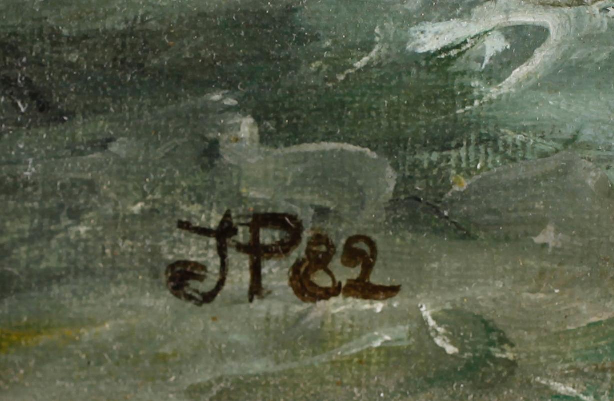 OKÄND KONSTNÄR, olja på duk, monogramsignerad JP och daterad 82.