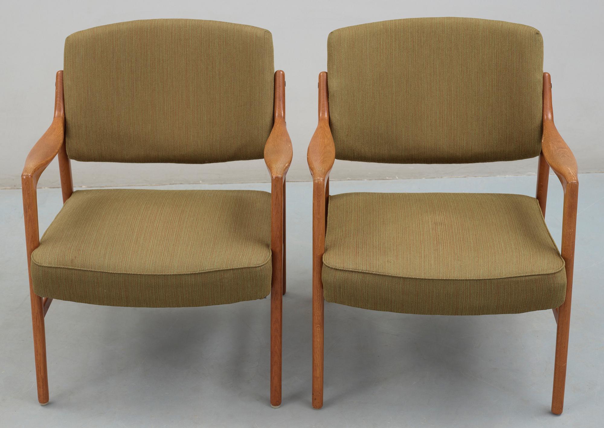 FÅTÖLJER, ett par, "Domus", Inge Andersson för Bröderna Andersson, 1960-tal.