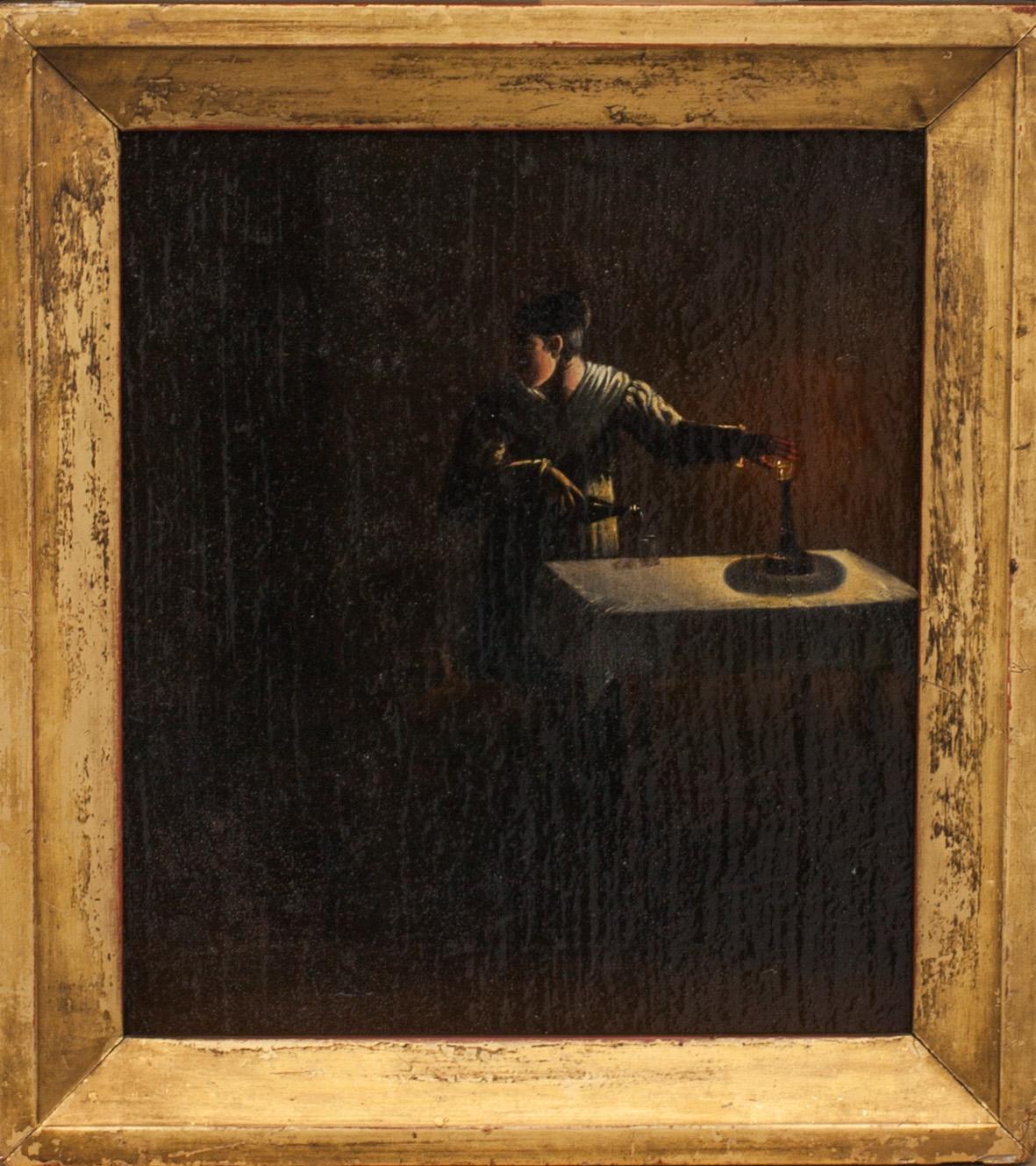 OKÄND KONSTNÄR, olja på duk, 1800-tal.