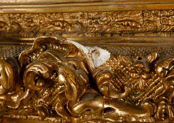 OKÄND KONSTNÄR, olja på pannå, sign J Hartung, 1800-tal.