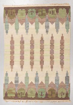 Judith Johansson, a carpet, "Hallandsåsen", flat weave, ca 245,5 x 171 cm, signed JJ.