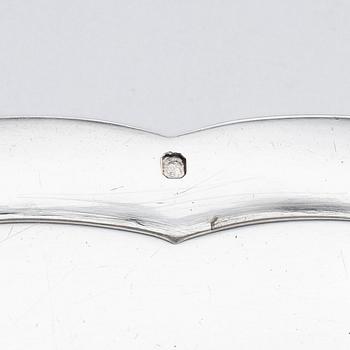 A pair of French deep silver plates, marks of Harleux, Paris (active from 1891-?).