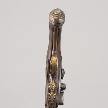 Flintlock pistols, a pair, signed Penterman, Utrecht, early 18th century.