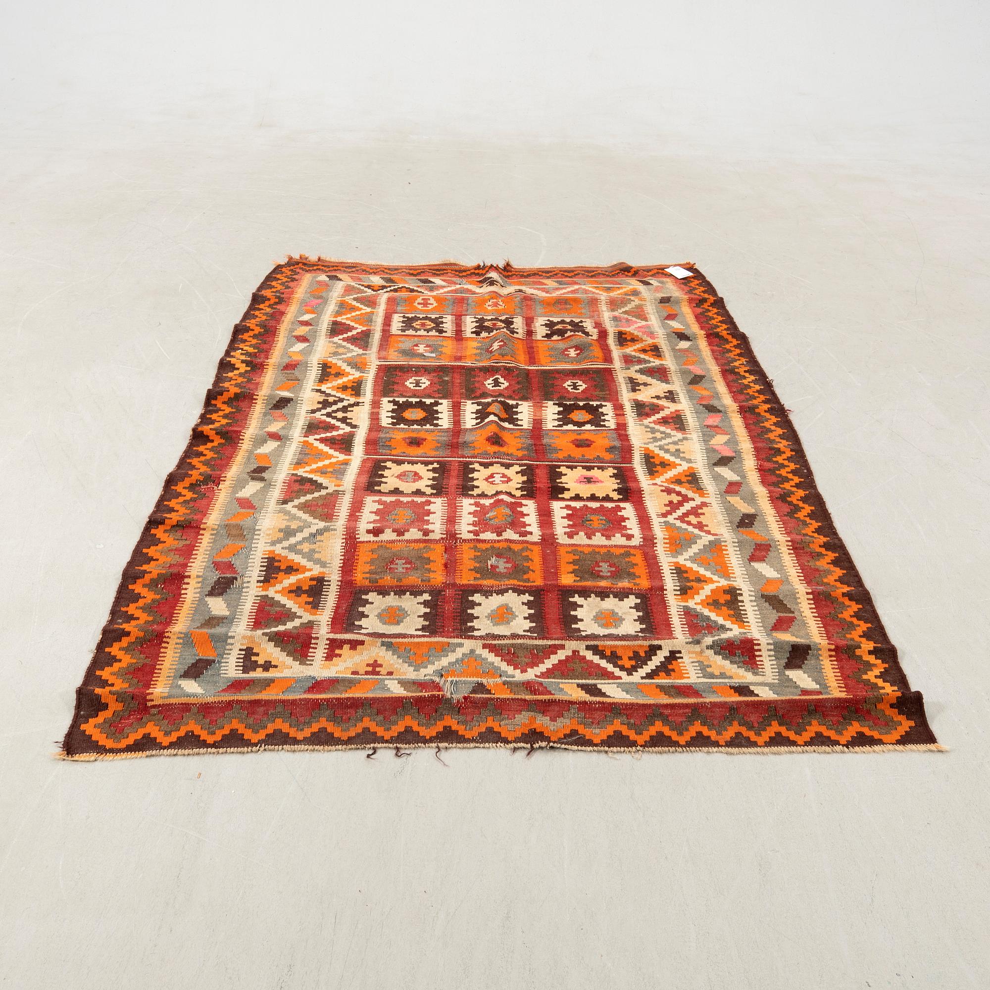 Carpet Kelim semi-antique approx. 248x140 cm.