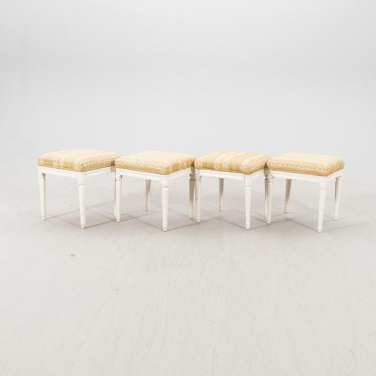 A set of four late Gustavian stolls around 1900.