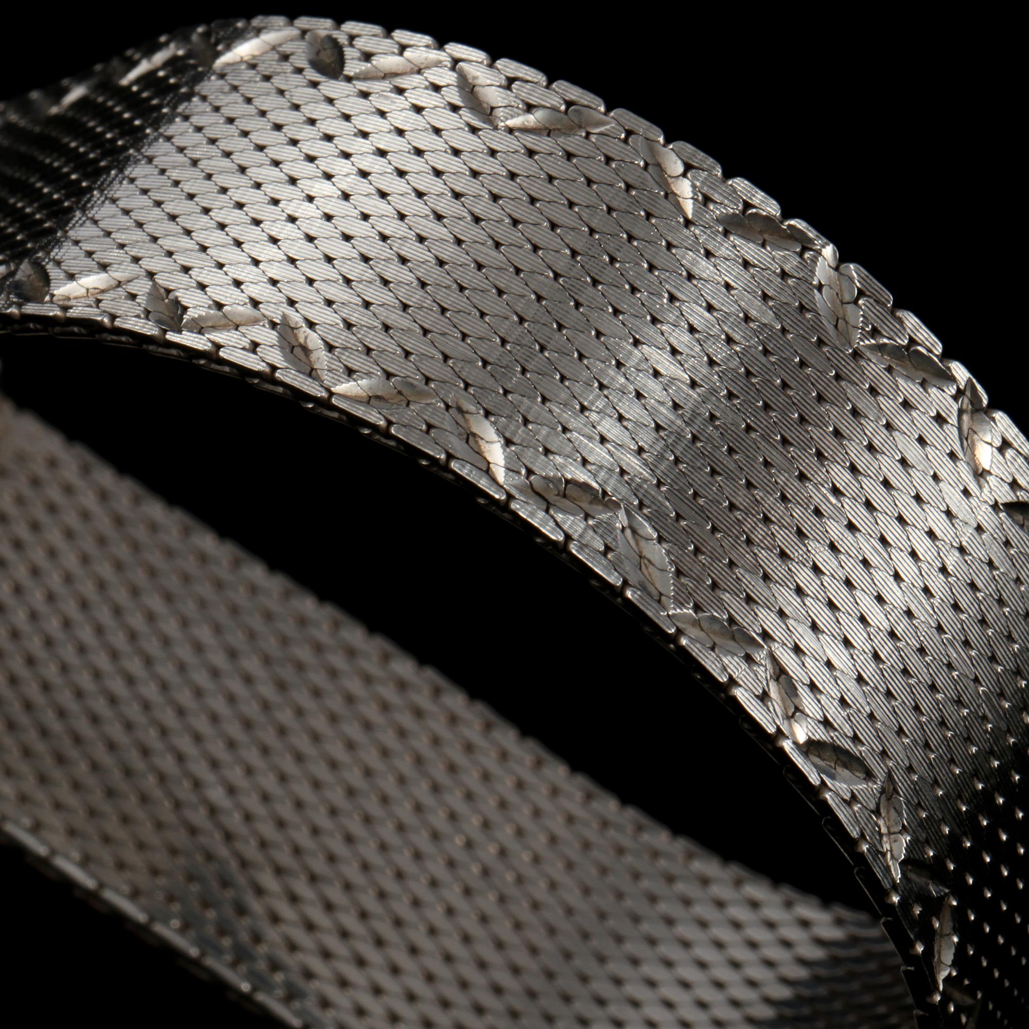 ARMLÄNK, silver, importstämplad, 1900-talets tredje kvartal. Vikt 49 g.