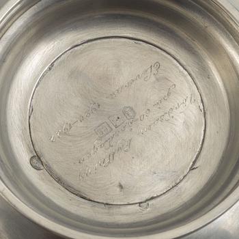 Nils Fougstedt, a pewter bowl with cover, Herman Bergman AB, Stockholm 1929.