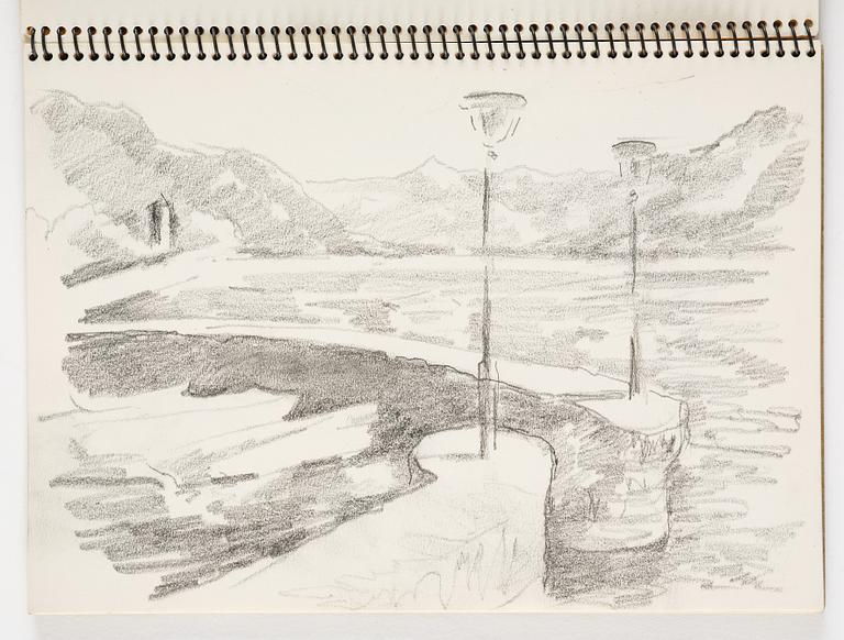 Lotte Laserstein, 4 skissböcker med blyertsteckningar.