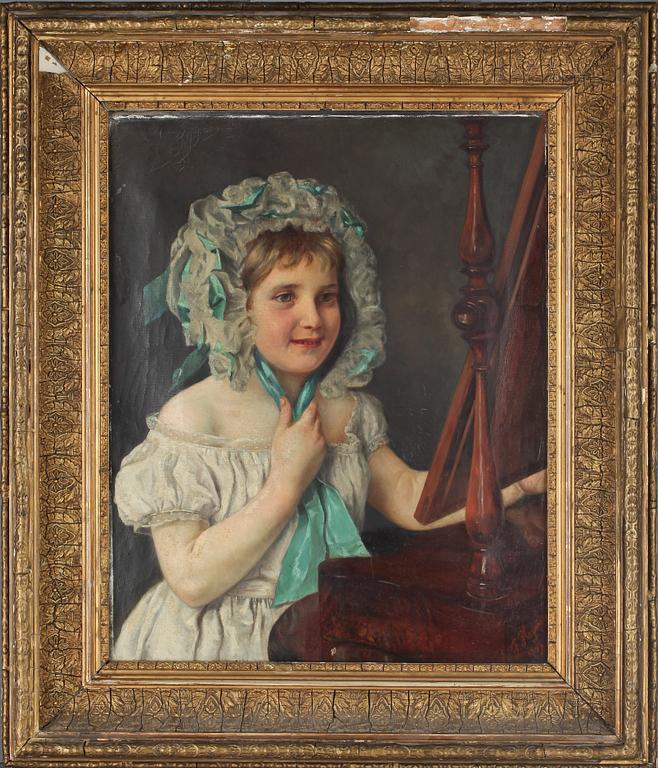 OKÄND KONSTNÄR, olja på duk, signerad F Hayman och daterad 1899?.