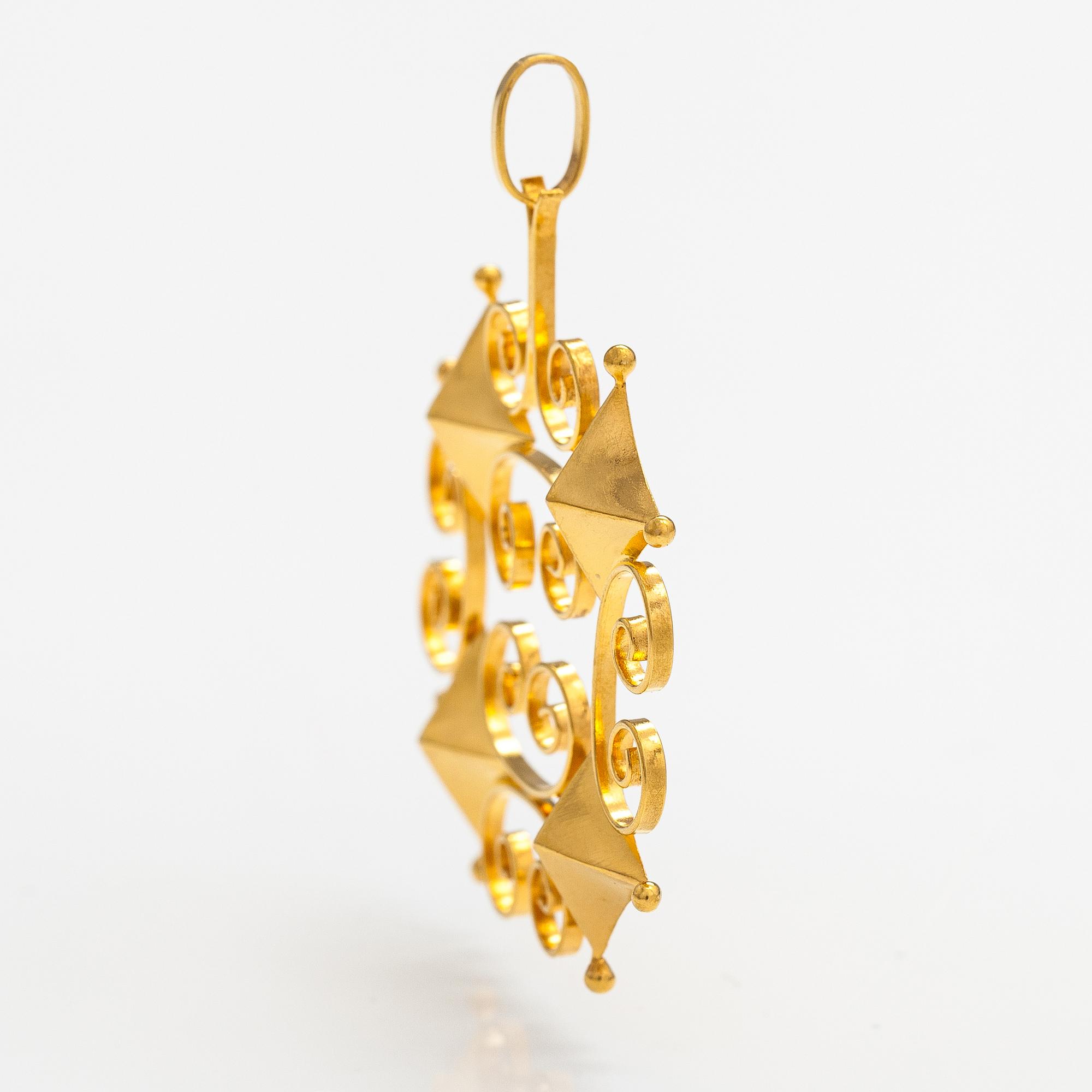 Riipus, 14K kultaa. Westerback, Helsinki 1969.
