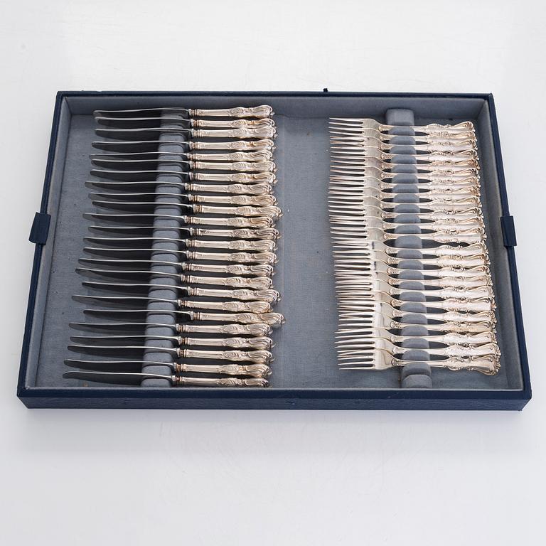 A 231-piece 'Prins Albert' silver cutlery set, CG Hallberg and GAB, Sweden 1960-65.