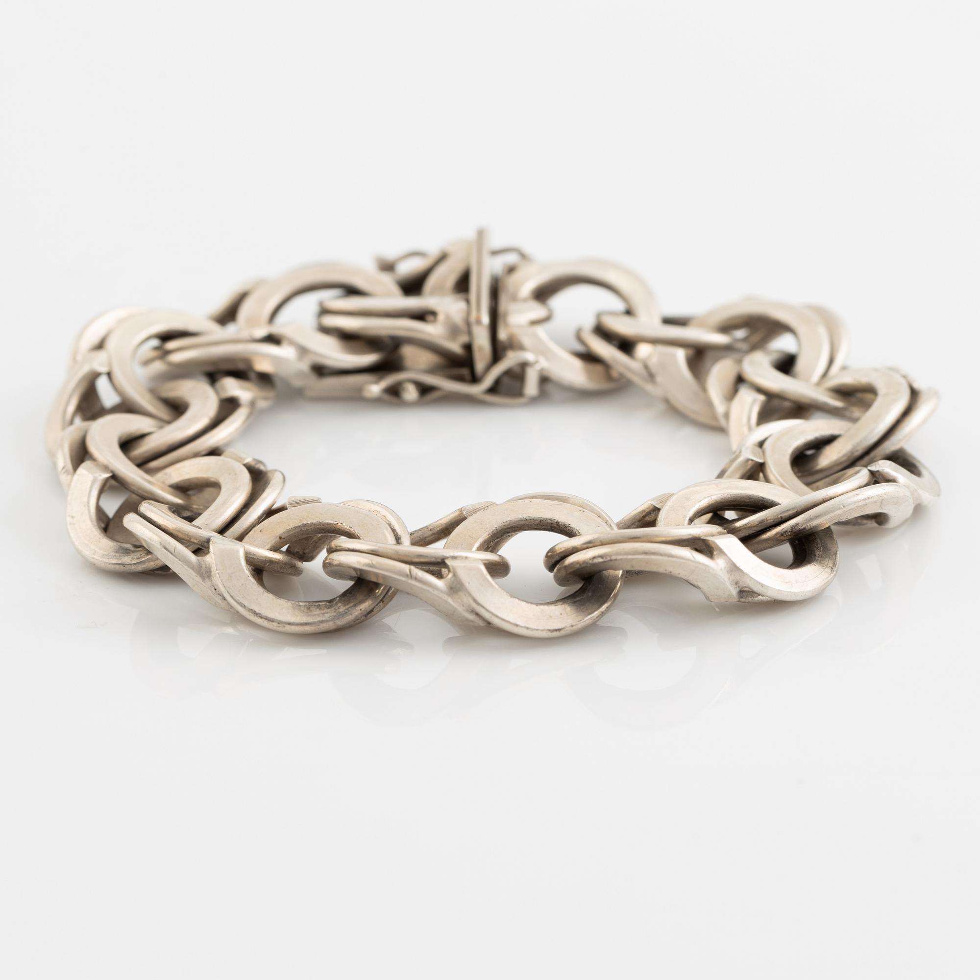 Silver bracelet, 70's.