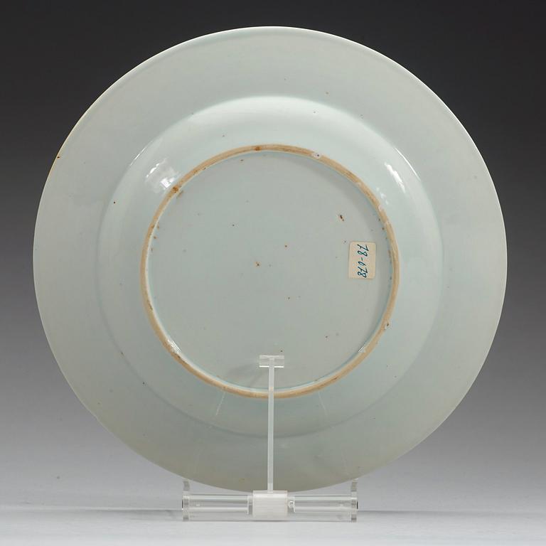 TALLRIK, kompaniporslin. Qingdynastin Qianlong (1736-95). Ca 1740.